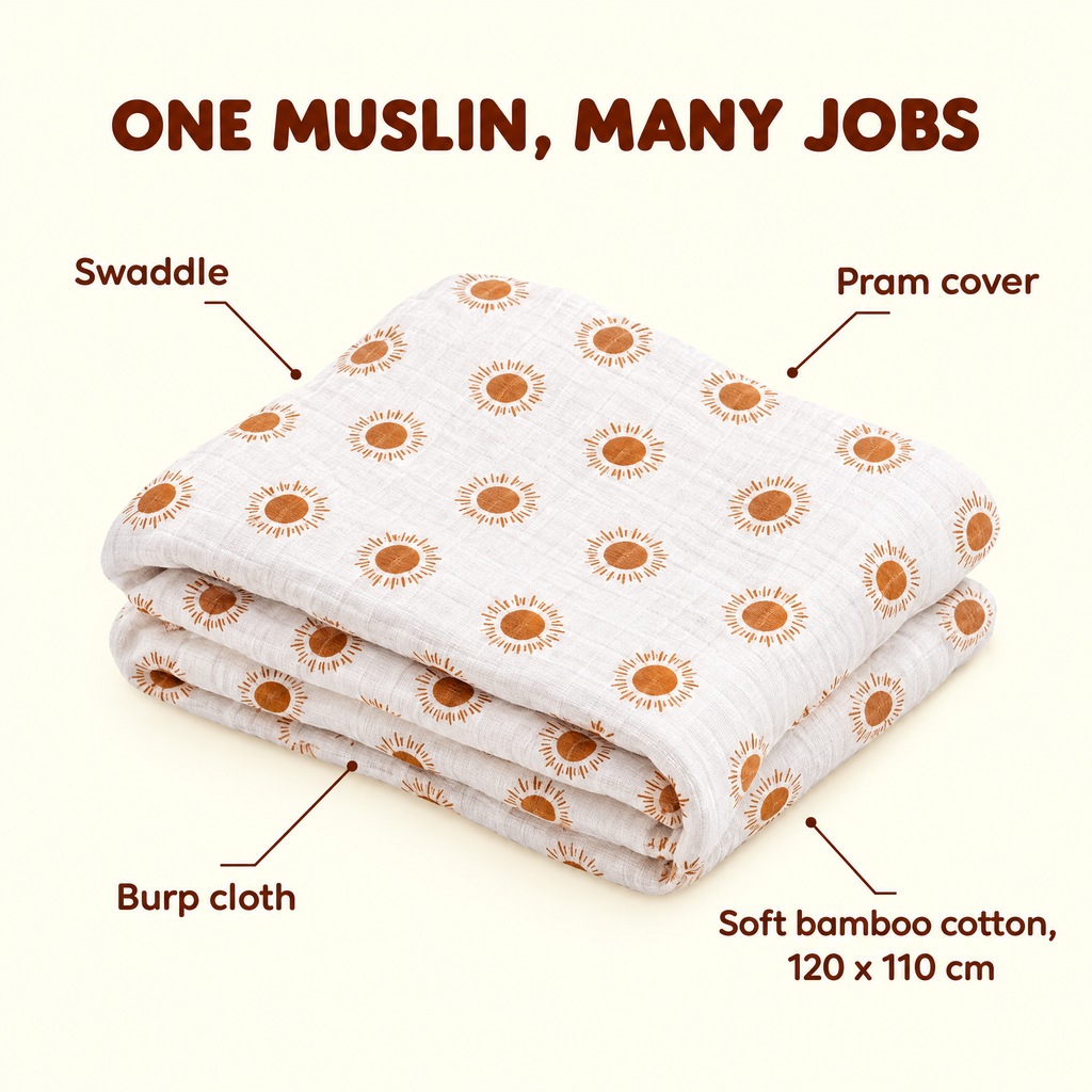 Bamboo Muslin Swaddle by MA BABY